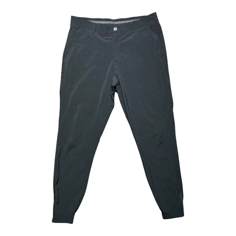 Primo Pants Mens 33 Black Golf Joggers Athletic Performance Ankle Zip Chino